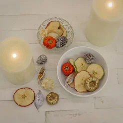 National Tree Company 6 in. 250 Gram Mixed Potpourri- Sliced Apples and White Washed Cones