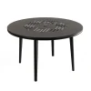 National Tree Company 48 in. All Weather Round Dining Table, Black Finish, Cast Aluminum, Darby Collection