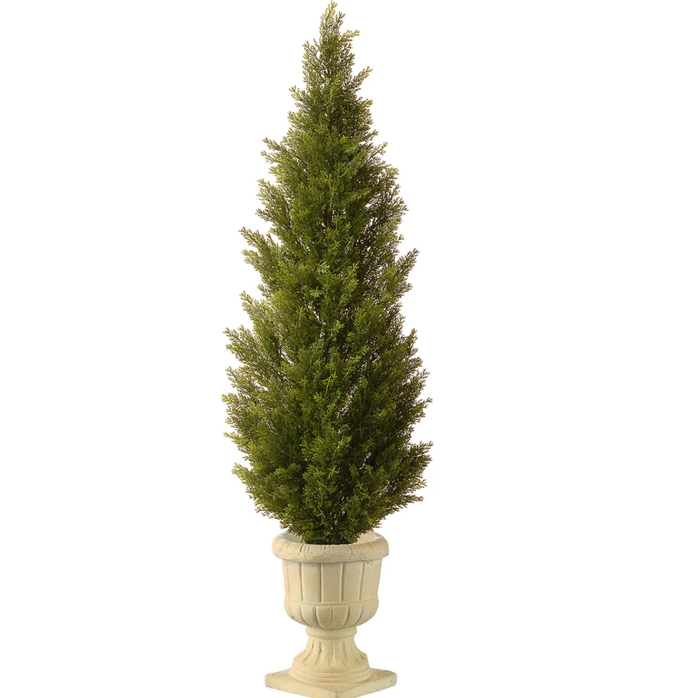 National Tree Company 60 in. Arborvitae Topiary Tree in Decorative Urn