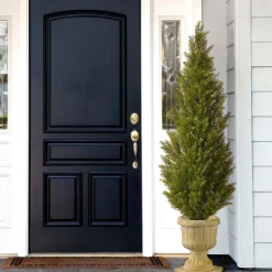 National Tree Company 60 in. Arborvitae Topiary Tree in Decorative Urn