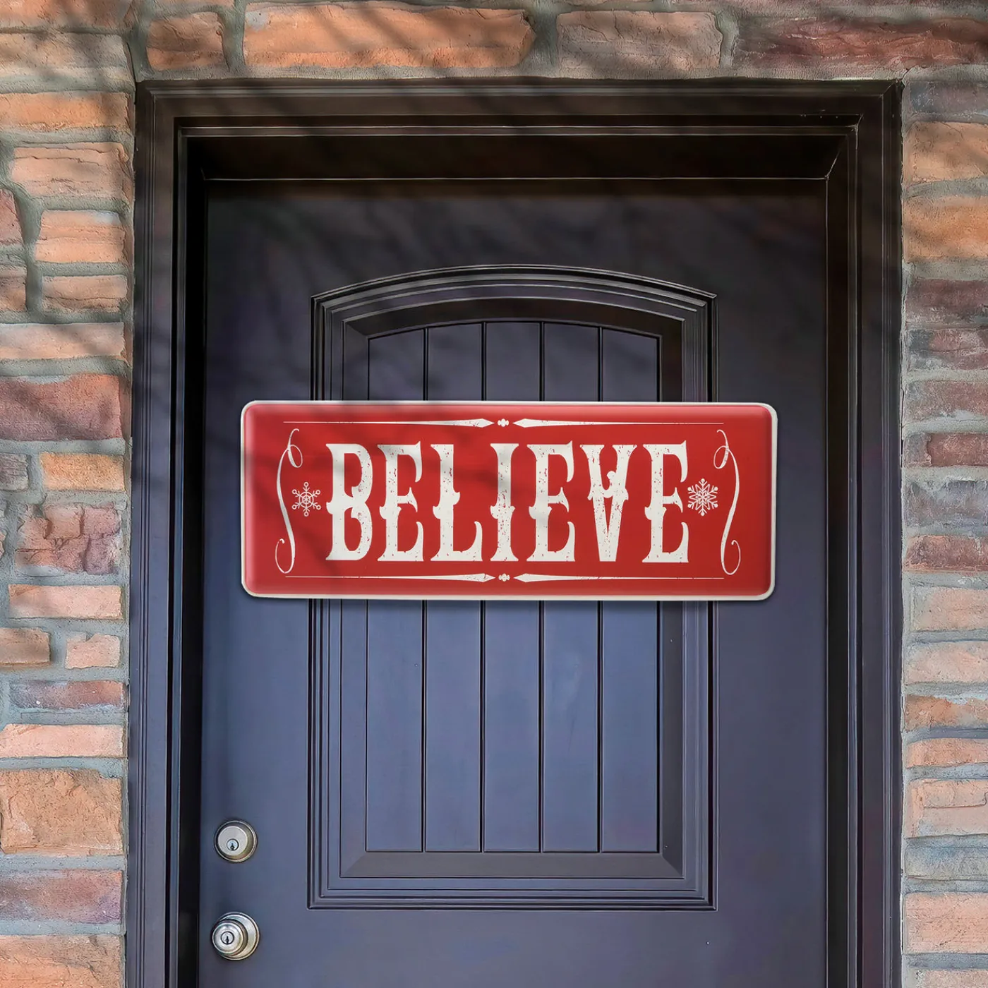 National Tree Company 31 in. Believe Horizontal Holiday Wall Sign