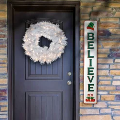 National Tree Company 47 in. Believe Vertical Holiday Wall Sign