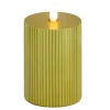 National Tree Company 5 in. by 9 in. HGTV Home Collection Flameless Georgetown Pillar Candle, Gold