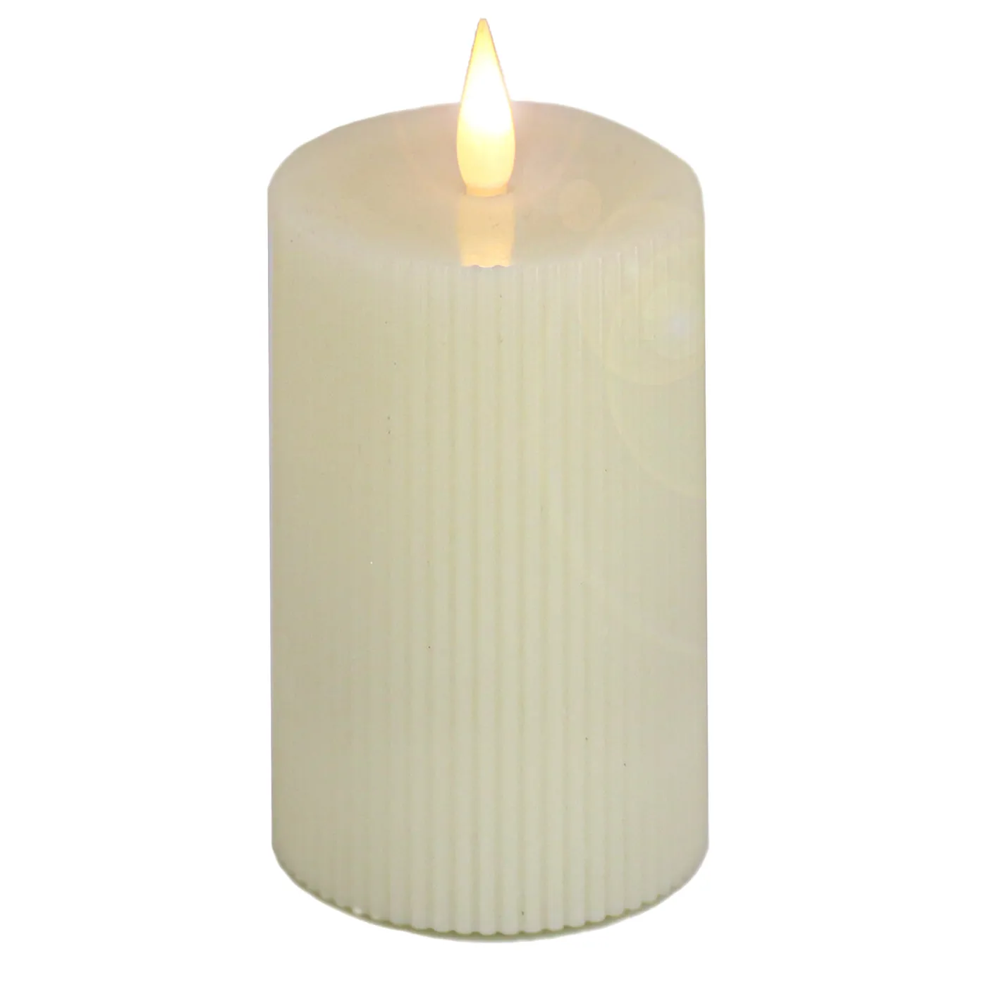 National Tree Company 5 in. by 9 in. HGTV Home Collection Flameless Georgetown Pillar Candle, Ivory