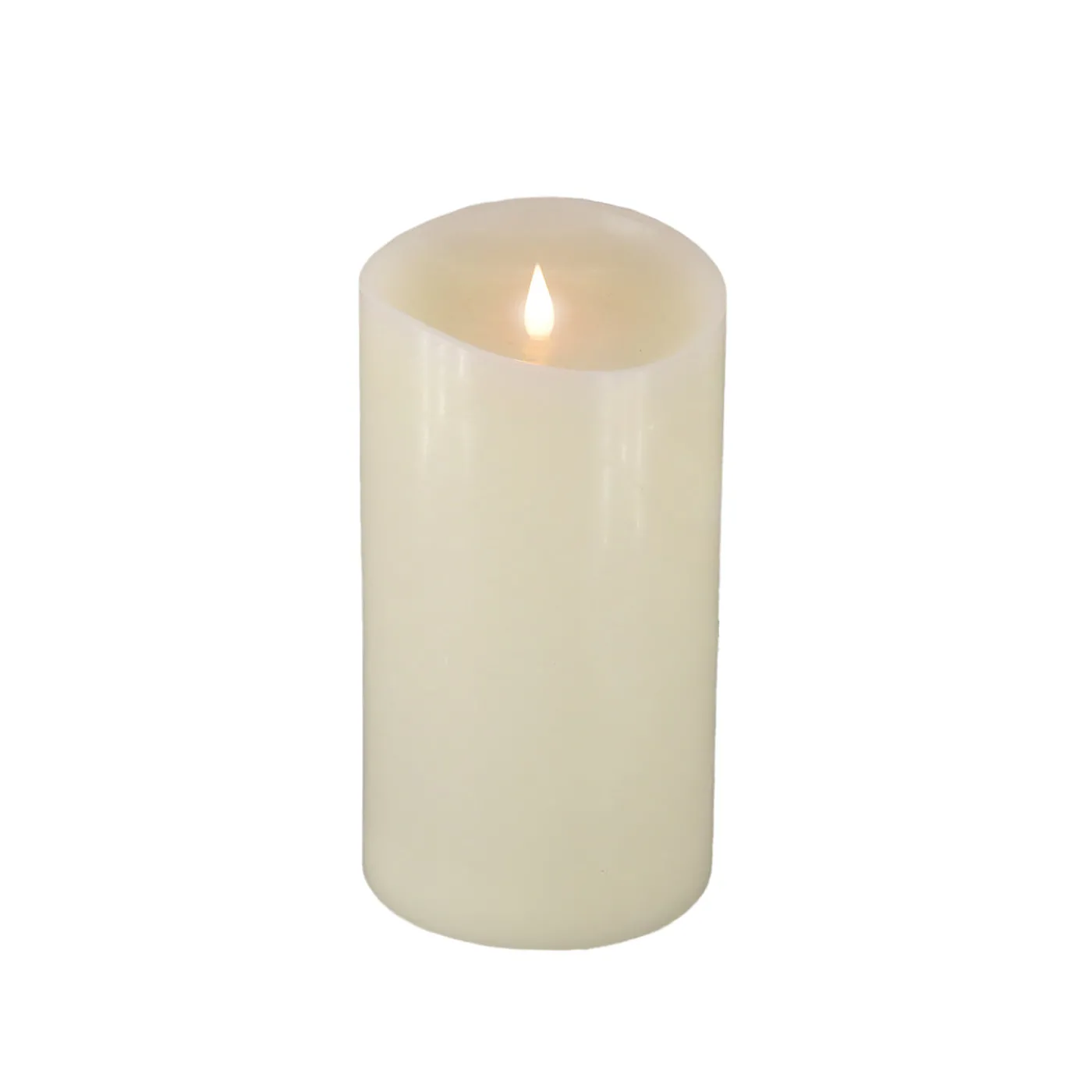 National Tree Company 5 in. by 9 in. HGTV Home Collection Flameless Heritage Pillar Candle, Ivory