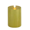 National Tree Company 4 in. by 8 in. HGTV Home Collection Flameless Georgetown Pillar Candle, Gold