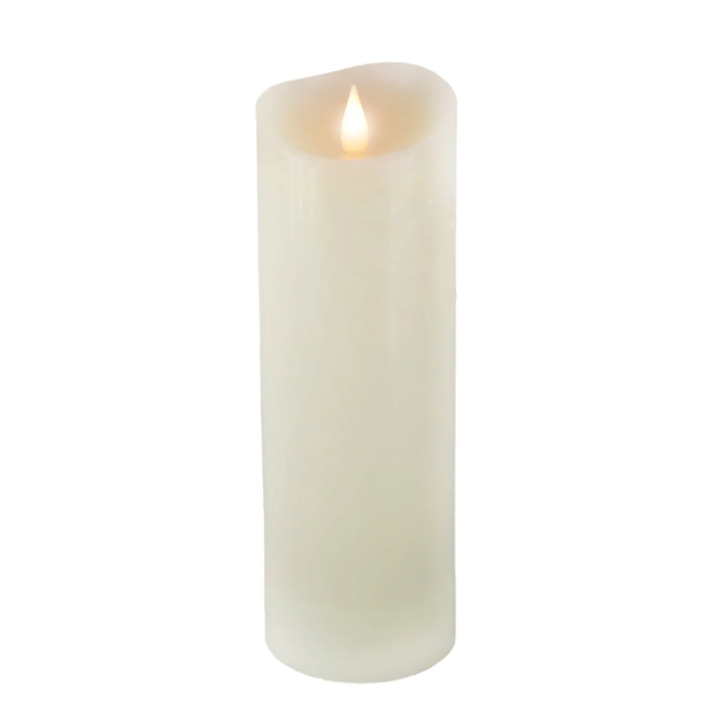 National Tree Company 3 in. by 9 in. HGTV Home Collection Flameless Heritage Pillar Candle, Ivory