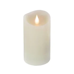 National Tree Company 3 in. by 7 in. HGTV Home Collection Flameless Heritage Pillar Candle, Ivory