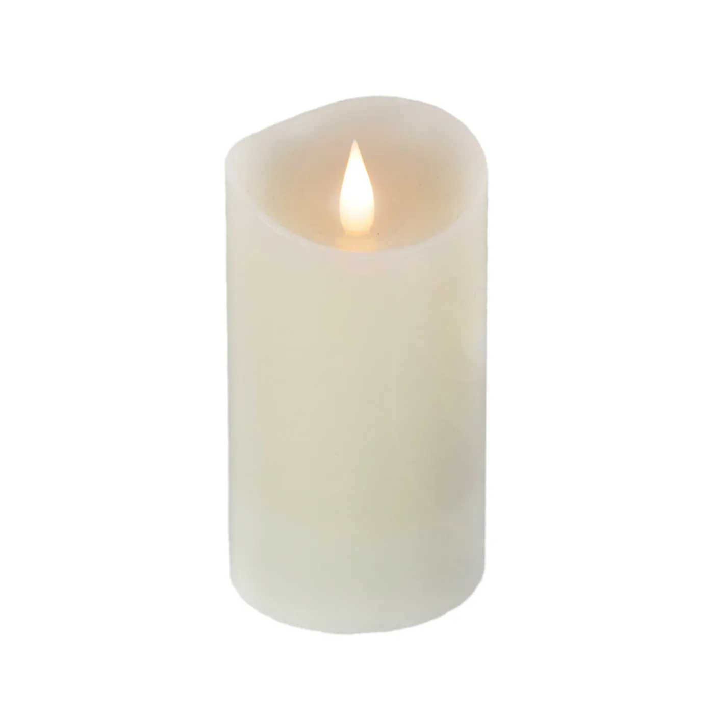 National Tree Company 3 in. by 7 in. HGTV Home Collection Flameless Heritage Pillar Candle, Ivory