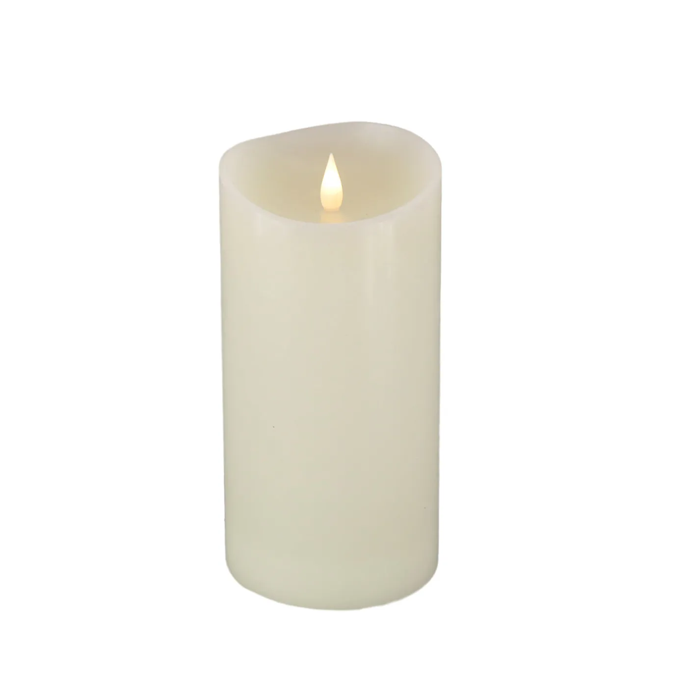 National Tree Company 4 in. by 8 in. HGTV Home Collection Flameless Heritage Pillar Candle, Ivory