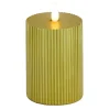 National Tree Company 5 in. by 11 in. HGTV Home Collection Flameless Georgetown Pillar Candle, Gold