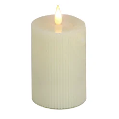 National Tree Company 4 in. by 10 in. HGTV Home Collection Flameless Georgetown Pillar Candle, Ivory
