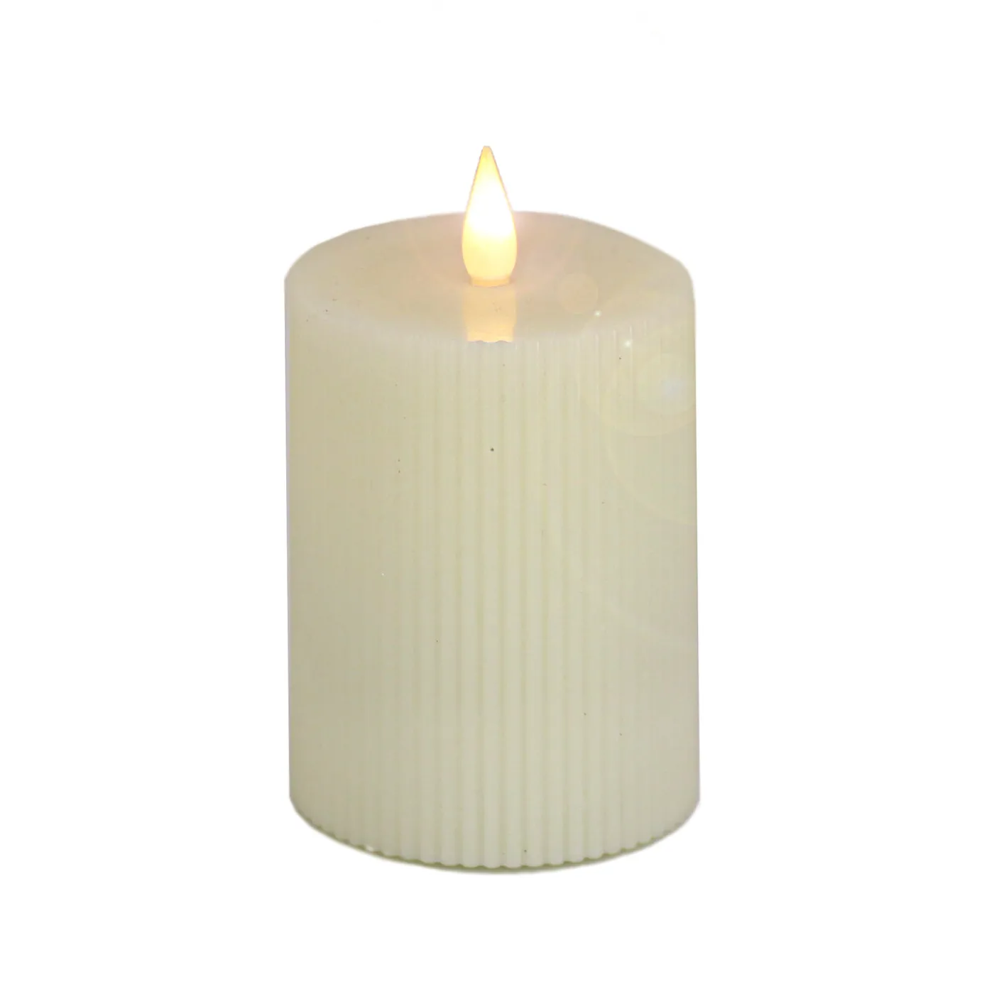 National Tree Company 3 in. by 5 in. HGTV Home Collection Flameless Georgetown Pillar Candle, Ivory