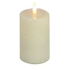 National Tree Company 5 in. by 7 in. HGTV Home Collection Flameless Georgetown Pillar Candle, Ivory