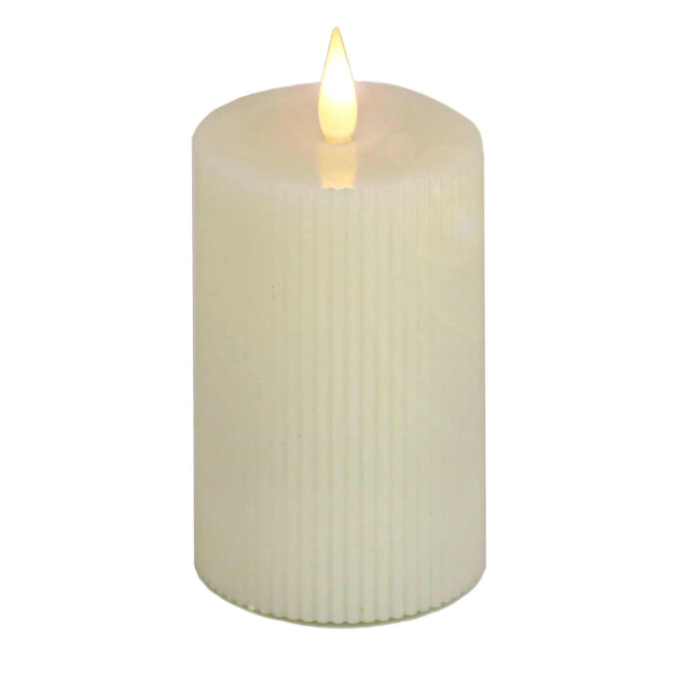 National Tree Company 5 in. by 7 in. HGTV Home Collection Flameless Georgetown Pillar Candle, Ivory