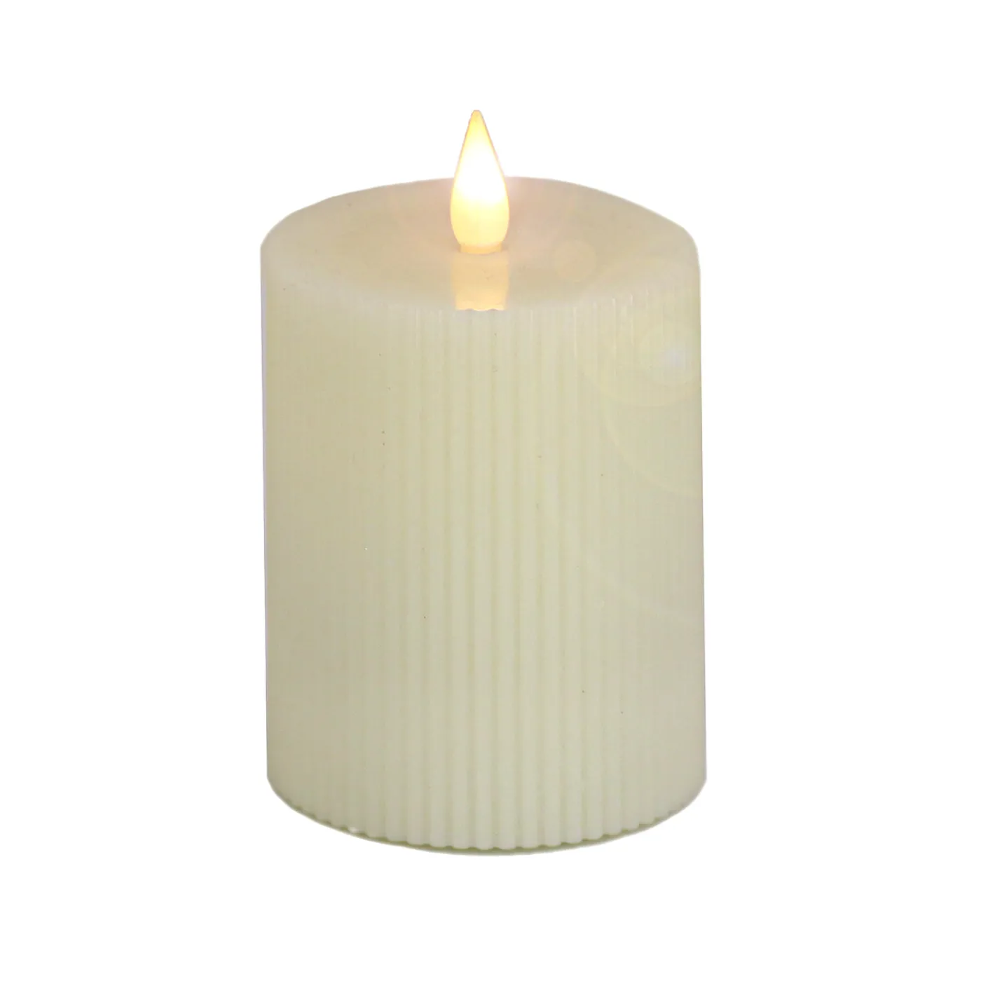 National Tree Company 4 in. by 6 in. HGTV Home Collection Flameless Georgetown Pillar Candle, Ivory