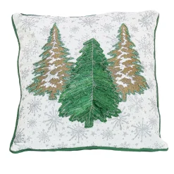 National Tree Company 18 in. by 18 in. HGTV Home Collection Embroidered Forest Pillow