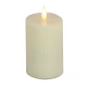 National Tree Company 3 in. by 9 in. HGTV Home Collection Flameless Georgetown Pillar Candle, Ivory