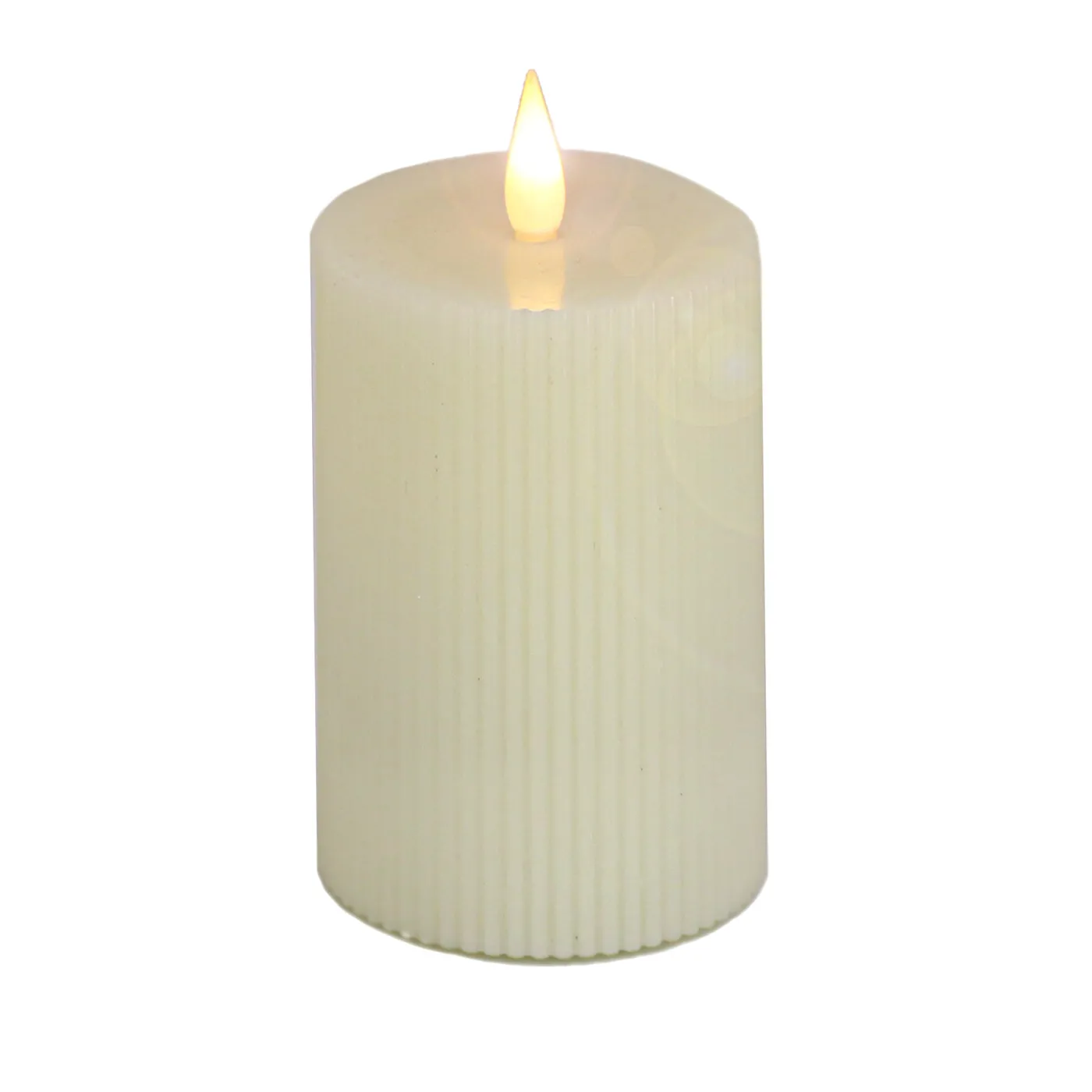 National Tree Company 3 in. by 9 in. HGTV Home Collection Flameless Georgetown Pillar Candle, Ivory