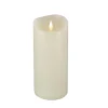 National Tree Company 4 in. by 10 in. HGTV Home Collection Flameless Heritage Pillar Candle, Ivory
