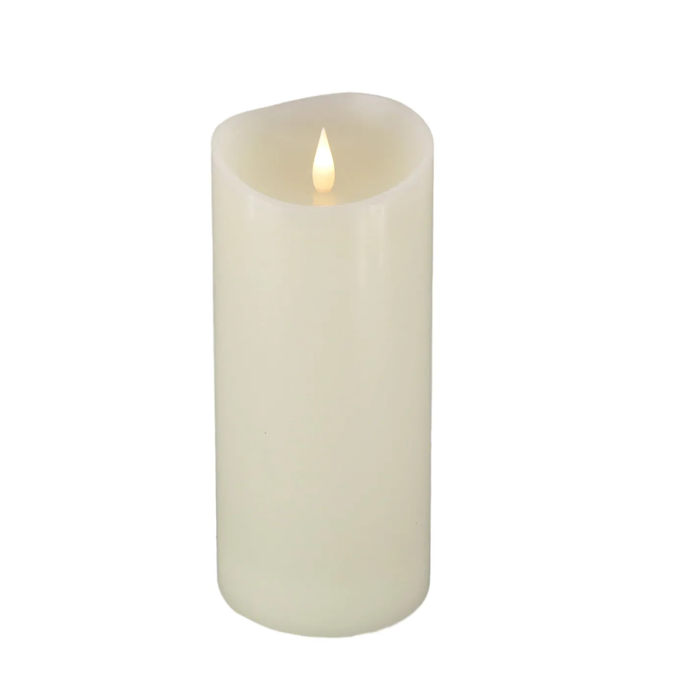 National Tree Company 4 in. by 10 in. HGTV Home Collection Flameless Heritage Pillar Candle, Ivory