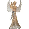 National Tree Company 53 in. Champagne Gold Praying Angel with LED Lights