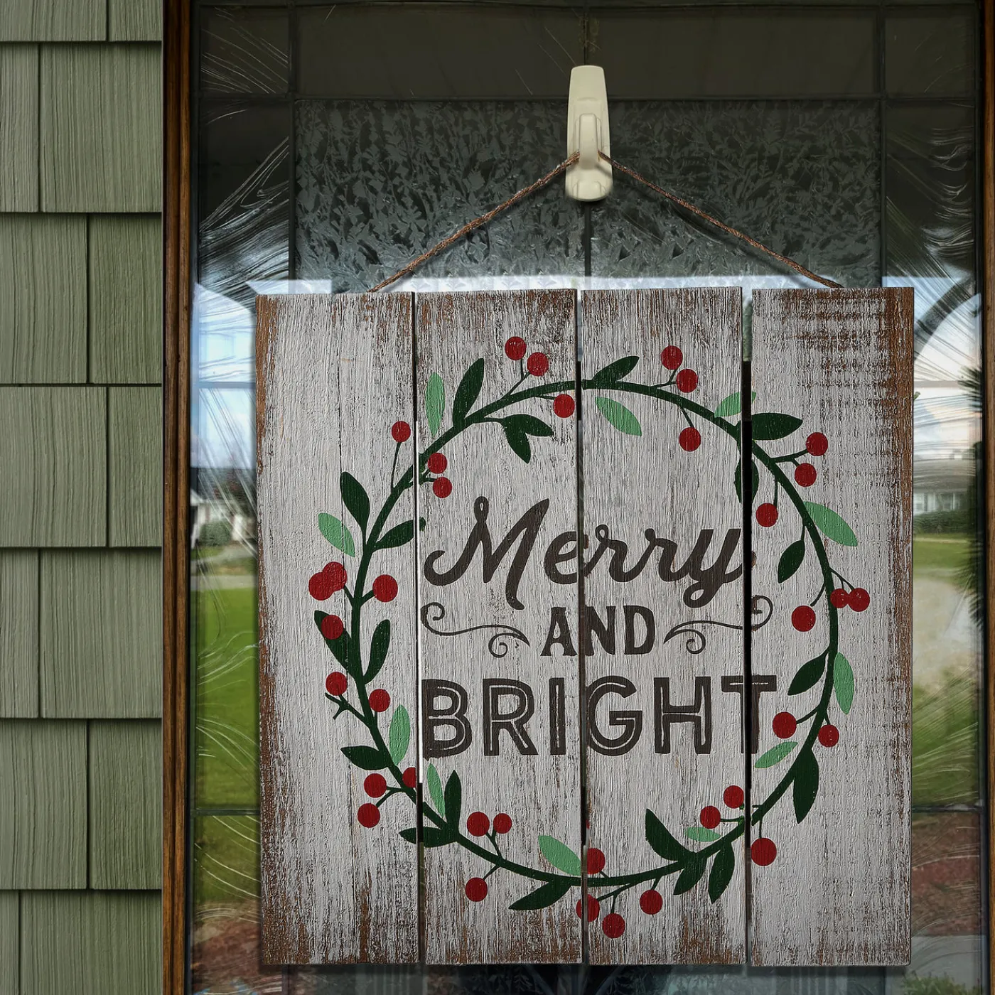 National Tree Company 13 in. Christmas Holiday Wall Sign