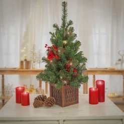 National Tree Company 36 in. Christmas Vienna Waltz Decorated Tree with Warm White LED Lights