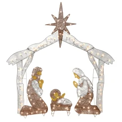 National Tree Company 55 in. Crystal Splendor Prelit Nativity Set