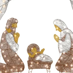 National Tree Company 55 in. Crystal Splendor Prelit Nativity Set