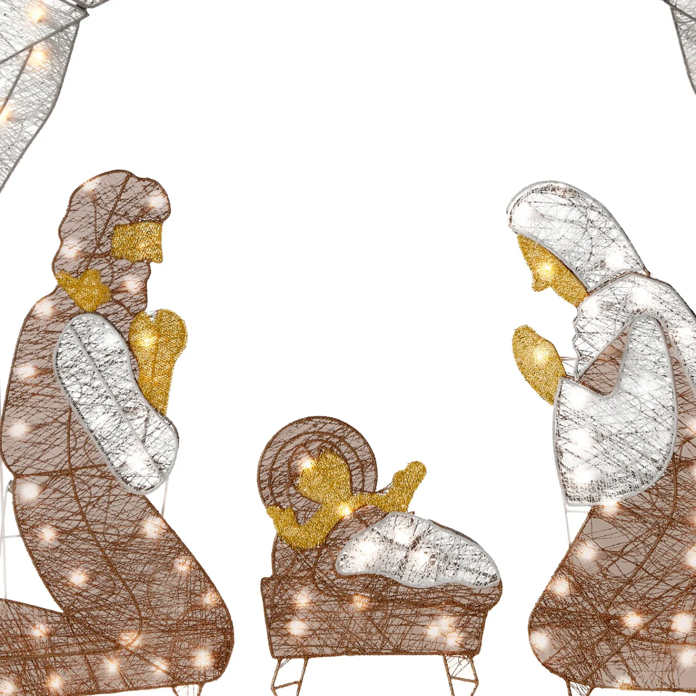 National Tree Company 55 in. Crystal Splendor Prelit Nativity Set