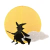 National Tree Company 35 in. 2D Tinsel Witch on Broomstick with LED Lights