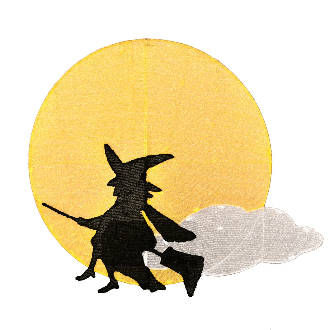 National Tree Company 35 in. 2D Tinsel Witch on Broomstick with LED Lights