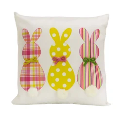 National Tree Company 16 in. Easter Bunny Trio Decorative Pillow