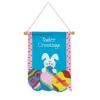 National Tree Company 18 in. Easter Greetings Hanging Banner Decoration