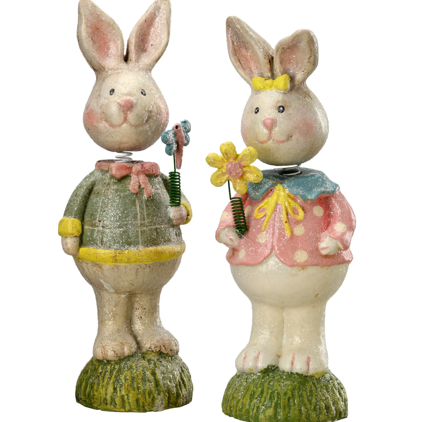 National Tree Company 8 in. Easter Mr. & Mrs. Rabbit Couple Table Decoration