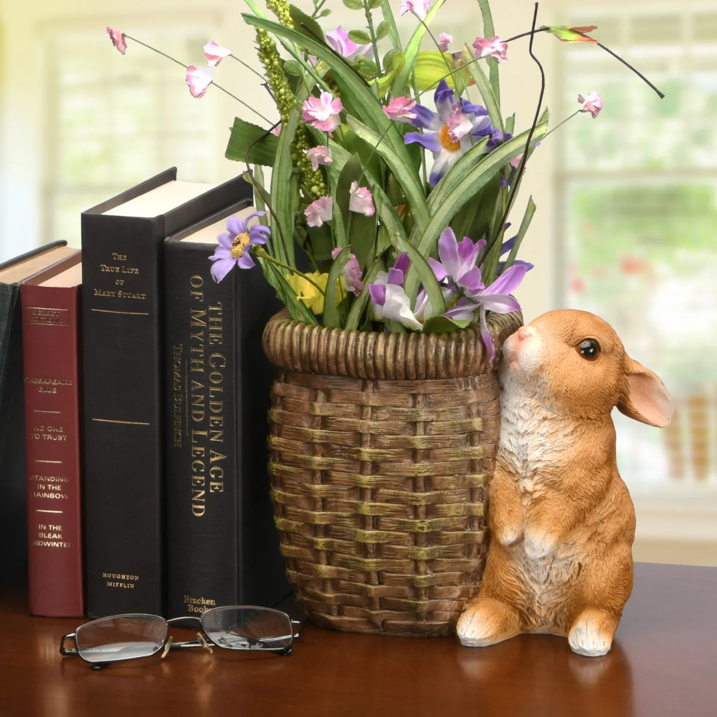 National Tree Company 7 in. Easter Rabbit Flower Pot Decoration