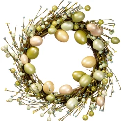 National Tree Company 20 in. Easter Wreath Decorated With Eggs