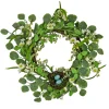 National Tree Company 20 in. Easter Wreath Decorated with Spring Blooms and Pastel Eggs