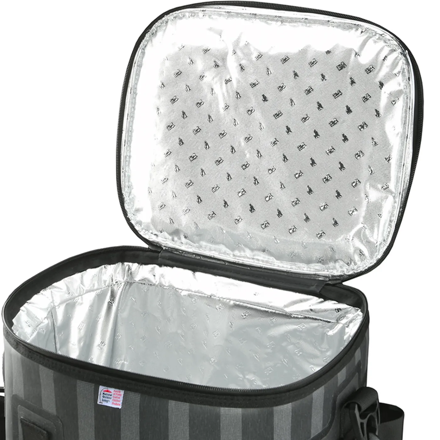 National Tree Company 15 in. Easy Tote Soft Cooler Gray Striped