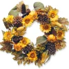 National Tree Company 22 in. Fall Wreath with Pumpkins, Gourds, Pinecones, Sunflowers, Berry Clusters, Assorted Leaves