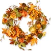 National Tree Company 25 in. Fall Wreath with Sunflowers, Pinecones, Berry Clusters, Maple Leaves