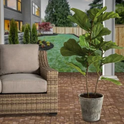 National Tree Company 43 in. Fiddle Leaf Fig Topiary Tree