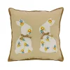 National Tree Company 16 in. Floral Easter Bunny Decorative Pillow