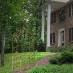 National Tree Company 93 in. Garden Accents Gated Archway