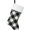 National Tree Company 19 in. General Store Collection Plaid Stocking