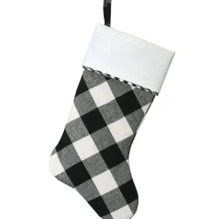 National Tree Company 19 in. General Store Collection Plaid Stocking