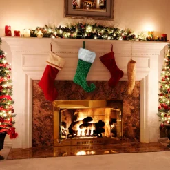 National Tree Company 21 in. General Store Collection Jester Style Green Stocking