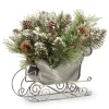 National Tree Company 10 in. Glittery Bristle Pine Sleigh