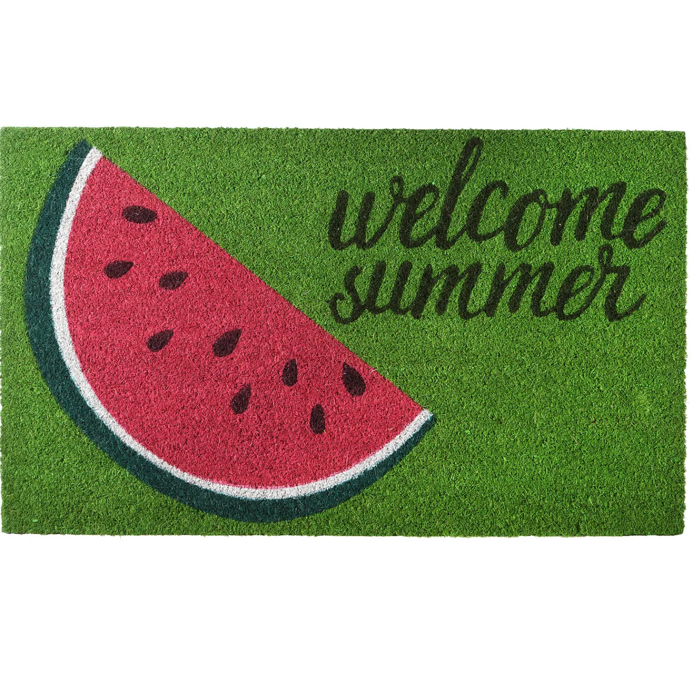 National Tree Company 30 in. Green Welcome Summer Watermelon Coir Doormat